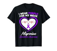 Je Porte du Violet pour sensibiliser ma nièce à la migraine T-Shirt
