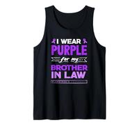 Je Porte du Violet pour sensibiliser Mon Beau-frère à la maladie d'Alzheimer Débardeur