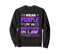 Je Porte du Violet pour sensibiliser Mon Beau-frère à la maladie d'Alzheimer Sweatshirt