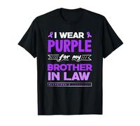 Je Porte du Violet pour sensibiliser Mon Beau-frère à la maladie d'Alzheimer T-Shirt