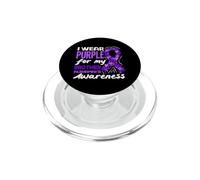 Je Porte du Violet pour sensibiliser Mon frère à la maladie d'Alzheimer PopSockets PopGrip pour MagSafe