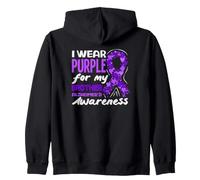 Je Porte du Violet pour sensibiliser Mon frère à la maladie d'Alzheimer Sweat à Capuche