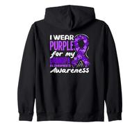 Je Porte du Violet pour sensibiliser Mon Grand-père à la maladie d'Alzheimer Sweat à Capuche