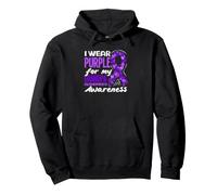 Je Porte du Violet pour sensibiliser Mon Grand-père à la maladie d'Alzheimer Sweat à Capuche