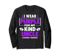 Je Porte du Violet pour sensibiliser Mon Oncle à la maladie d'Alzheimer Manche Longue