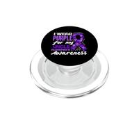 Je Porte du Violet pour sensibiliser Mon Oncle à la maladie d'Alzheimer PopSockets PopGrip pour MagSafe