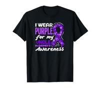 Je Porte du Violet pour sensibiliser Mon Oncle à la maladie d'Alzheimer T-Shirt