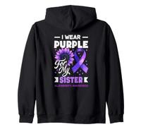 Je Porte du Violet pour Soutenir ma sœur atteinte de la maladie d'Alzheimer Sweat à Capuche