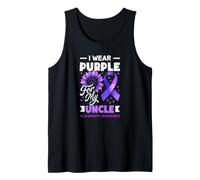 Je Porte du Violet pour Soutenir Mon Oncle atteint de la maladie d'Alzheimer Débardeur