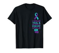 Je Porte du Violet Sarcelle pour la fête de 988 Jours de Sensibilisation à Mon Oncle T-Shirt Graphique avec Valeur
