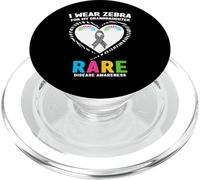 Je Porte Le zèbre pour ma Petite-Fille Journée des Maladies rares 2026 PopSockets PopGrip pour MagSafe