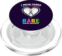 Je Porte Le zèbre pour ma Petite-Fille Journée des Maladies rares 2026 PopSockets PopGrip pour MagSafe