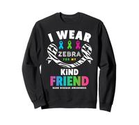 Je Porte Le zèbre pour Mon ami Journée des Maladies rares 2026 Sweatshirt