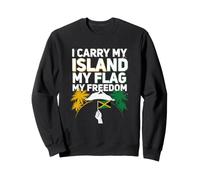 Je Porte Mon île, Mon Drapeau, ma liberté, 6 août, jamaïcain Sweatshirt