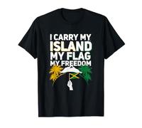 Je Porte Mon île, Mon Drapeau, ma liberté, 6 août, jamaïcain T-Shirt