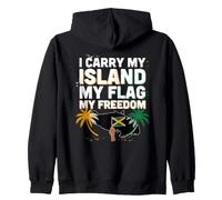 Je Porte Mon île, Mon Drapeau, ma liberté est Le 6 août, Jamaïque Sweat à Capuche