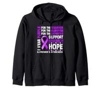 Je porte un ruban violet pour mettre fin au mois de sensibilisation à la maladie d'Alzheimer Sweat à Capuche