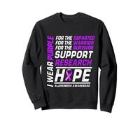 Je porte un ruban violet pour mettre fin au mois de sensibilisation à la maladie d'Alzheimer Sweatshirt