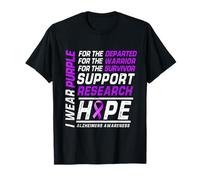 Je porte un ruban violet pour mettre fin au mois de sensibilisation à la maladie d'Alzheimer T-Shirt