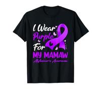Je porte un ruban violet pour sensibiliser ma mère à la maladie d'Alzheimer T-Shirt