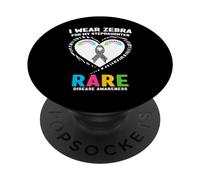 Je Porte Un zèbre pour ma Belle-Fille - Journée des Maladies rares 2026 PopSockets PopGrip Adhésif