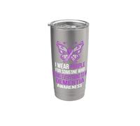 Je porte une marque violette de sensibilisation à la démence : quelqu'un signifie tout Gobelet isotherme en acier inoxydable double paroi