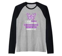 Je Porte Une Marque Violette de Sensibilisation à la démence : Quelqu'un Signifie Tout Manche Raglan