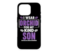 Je Porte Une orchidée pour sensibiliser Mon Fils au Cancer des testicules Coque pour iPhone 16 Pro