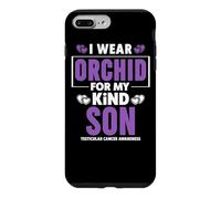 Je Porte Une orchidée pour sensibiliser Mon Fils au Cancer des testicules Coque pour iPhone 7 Plus/8 Plus