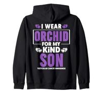 Je Porte Une orchidée pour sensibiliser Mon Fils au Cancer des testicules Sweat à Capuche
