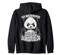 Je porterai du Noir jusqu'à ce qu'ils forment Un Ours Panda de Couleur Plus foncée Sweat à Capuche