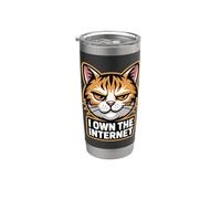 Je possède Internet Smug Cat Meme Feline Gobelet isotherme en acier inoxydable double paroi