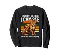 Je possède Tout ce Que Je Peux Voir Funny Cat Bengal Sweatshirt