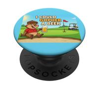 Je pourrais Aller Prendre Une bière et Jouer au Golf. PopSockets PopGrip Adhésif