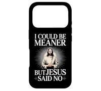 Je pourrais être Plus méchant, mais Jésus a Dit qu'il n'y Avait Pas d'humour chrétien Coque pour iPhone 17 Pro