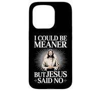 Je pourrais être Plus méchant, mais Jésus a Dit qu'il n'y Avait Pas d'humour chrétien Coque pour iPhone 15 Pro