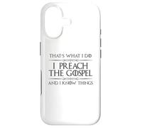 Je prêche l'Évangile et Je Sais des Choses | Fun Pastor Minister Coque pour iPhone 17