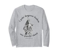 Je préfère Dangerous Freedom Jefferson Vintage 1776 America Manche Longue