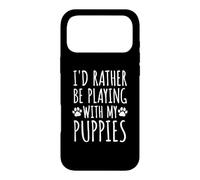 Je préfère Jouer avec des Chiots - Love & Paws Pet Owners Coque pour iPhone 17 Pro Max
