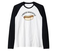Je préfère Le Hot Dog drôle Doggystyle Manche Raglan