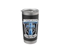 Je préfère me ranger du côté de Dieu, de la foi chrétienne, Cross Wolf Gobelet isotherme en acier inoxydable double paroi