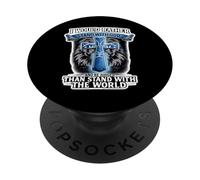 Je préfère me Ranger du côté de Dieu, de la Foi chrétienne, Cross Wolf PopSockets PopGrip Adhésif