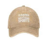 Je préfère Regarder du Sport - Parfait pour Les Fans de Sport, Casquette de Baseball en Jean lavé Design Fun