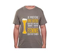 Je prefere Une Biere Qui Fait pisser plutot qu'une femle Qui Fait Chier - Tshirt Homme Alcool