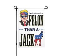 Je Préfère Voter Pour Un Criminel Que Pour Un Imbécile (Élection Humoristique) Drapeau De Jardin Avec Œillets Drapeau De Cour Double Face Bannière Pour Dortoirs Clubs Vacances 30X45cm