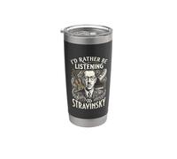 Je préfèrerais écouter Igor Stravinsky Gobelet isotherme en acier inoxydable double paroi