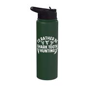Je préfèrerais être à la chasse aux dents de requin - Shark Lover Marine Life Stainless Steel Insulated Water Bottle