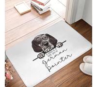 Je préfèrerais être à la Maison avec Mon Chien Braque Allemand à Poil Court paillasson antidérapant Tapis de Sol pour Cuisine Tapis de Sol pour la Maison