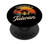 Je préfèrerais être à Taiwan PopSockets PopGrip Adhésif