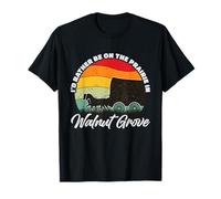Je préfèrerais être à Walnut Grove, Minnesota, États-Unis, Prairie Wagon T-Shirt